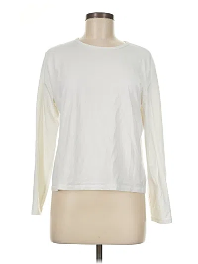 Pre-owned Athleta Long Sleeve T-shirt In Ivory