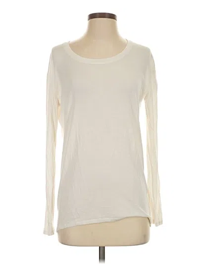 Pre-owned Athleta Long Sleeve T-shirt In Ivory