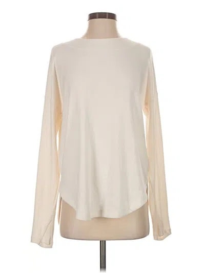 Pre-owned Athleta Long Sleeve T-shirt In Ivory