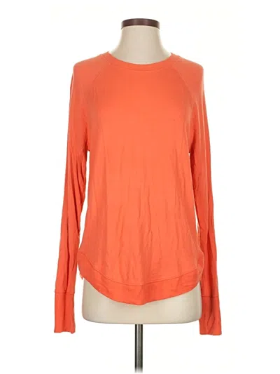 Pre-owned Athleta Long Sleeve T-shirt In Orange