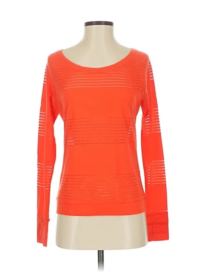 Pre-owned Athleta Long Sleeve T-shirt In Orange