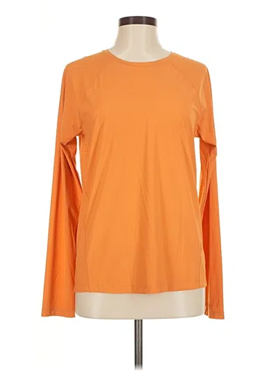 Pre-owned Athleta Long Sleeve T-shirt In Orange
