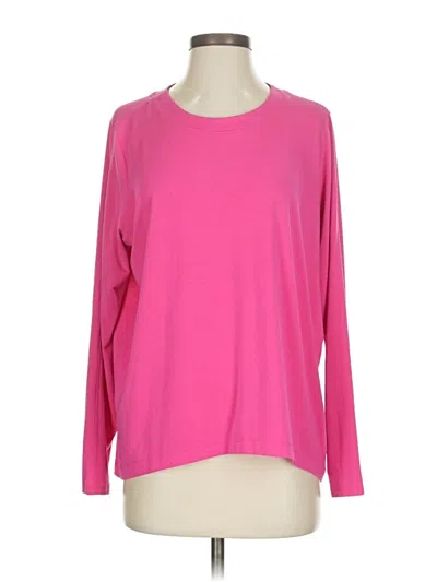 Pre-owned Athleta Long Sleeve T-shirt In Pink