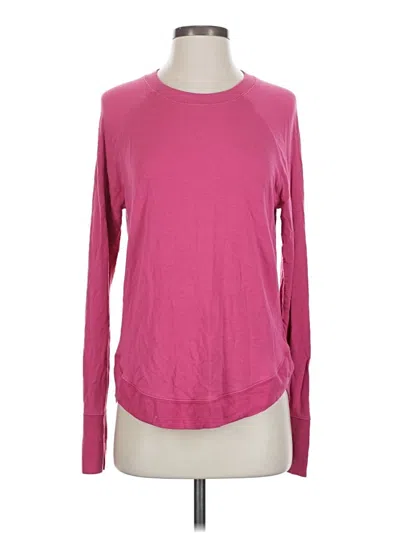 Pre-owned Athleta Long Sleeve T-shirt In Pink