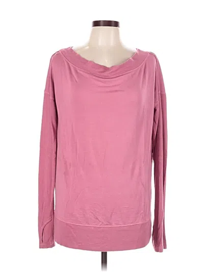 Pre-owned Athleta Long Sleeve T-shirt In Pink
