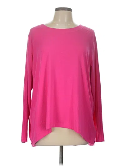 Pre-owned Athleta Long Sleeve T-shirt In Pink