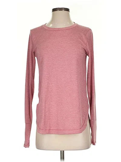 Pre-owned Athleta Long Sleeve T-shirt In Pink