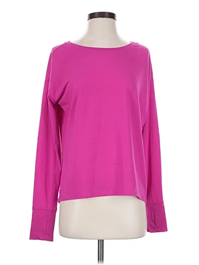 Pre-owned Athleta Long Sleeve T-shirt In Pink