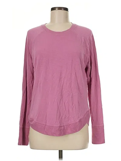 Pre-owned Athleta Long Sleeve T-shirt In Pink