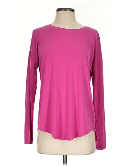 Pre-owned Athleta Long Sleeve T-shirt In Pink