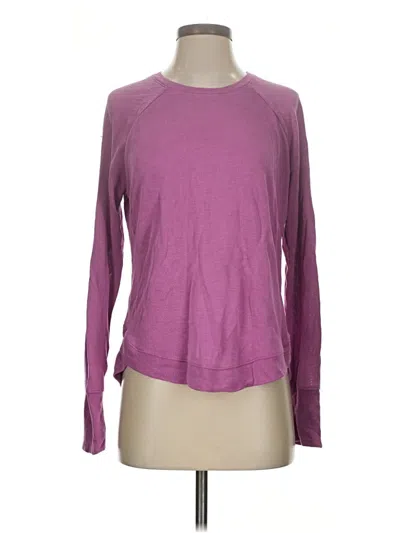 Pre-owned Athleta Long Sleeve T-shirt In Purple