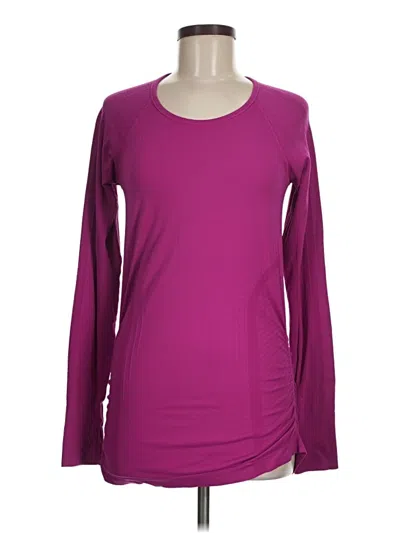Pre-owned Athleta Long Sleeve T-shirt In Purple