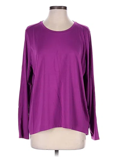 Pre-owned Athleta Long Sleeve T-shirt In Purple