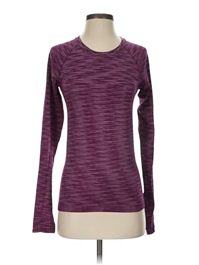 Pre-owned Athleta Long Sleeve T-shirt In Purple