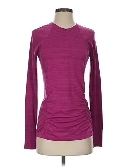 Pre-owned Athleta Long Sleeve T-shirt In Purple