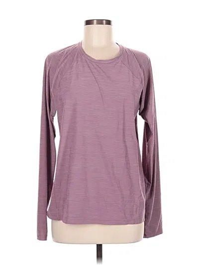 Pre-owned Athleta Long Sleeve T-shirt In Purple