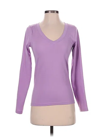 Pre-owned Athleta Long Sleeve T-shirt In Purple
