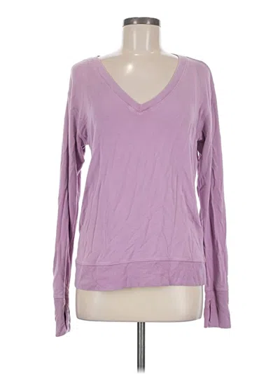 Pre-owned Athleta Long Sleeve T-shirt In Purple