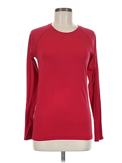 Pre-owned Athleta Long Sleeve T-shirt In Red