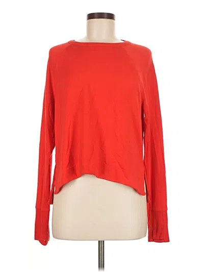 Pre-owned Athleta Long Sleeve T-shirt In Red