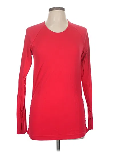 Pre-owned Athleta Long Sleeve T-shirt In Red