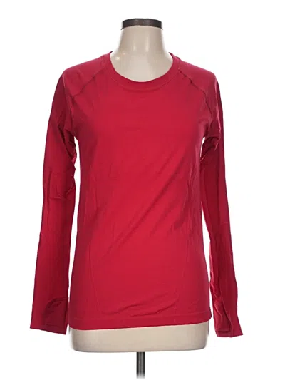 Pre-owned Athleta Long Sleeve T-shirt In Red