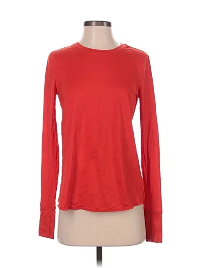 Pre-owned Athleta Long Sleeve T-shirt In Red