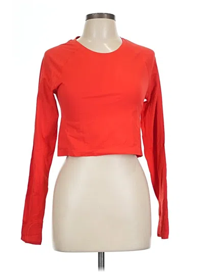 Pre-owned Athleta Long Sleeve T-shirt In Red