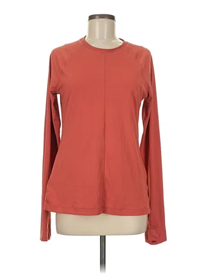 Pre-owned Athleta Long Sleeve T-shirt In Red