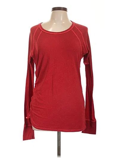 Pre-owned Athleta Long Sleeve T-shirt In Red
