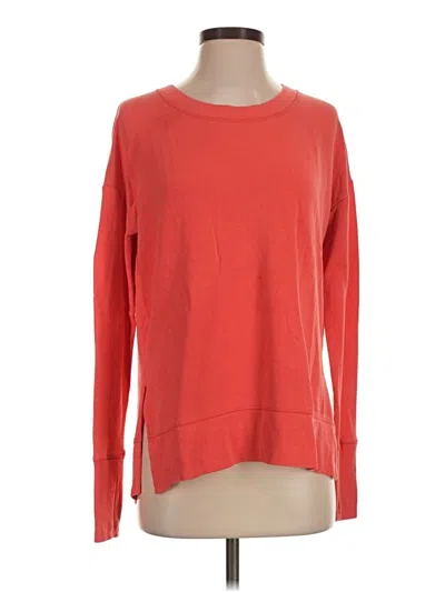 Pre-owned Athleta Long Sleeve T-shirt In Red