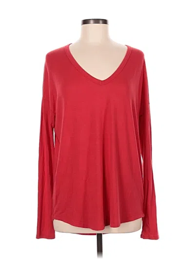 Pre-owned Athleta Long Sleeve T-shirt In Red