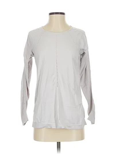Pre-owned Athleta Long Sleeve T-shirt In Silver