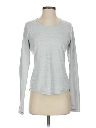 Pre-owned Athleta Long Sleeve T-shirt In Silver