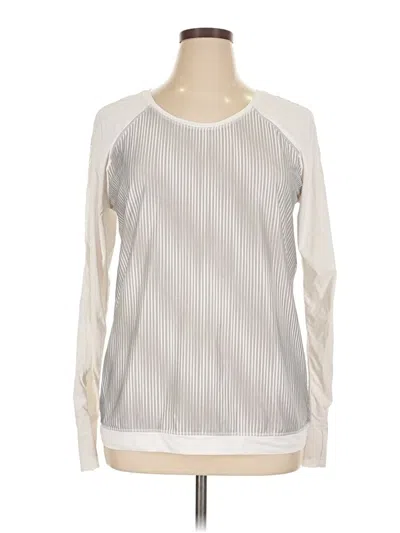 Pre-owned Athleta Long Sleeve T-shirt In Silver