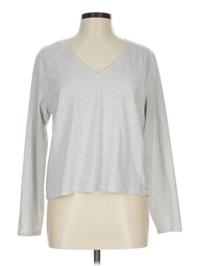 Pre-owned Athleta Long Sleeve T-shirt In Silver