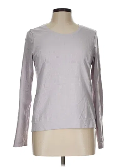 Pre-owned Athleta Long Sleeve T-shirt In Silver