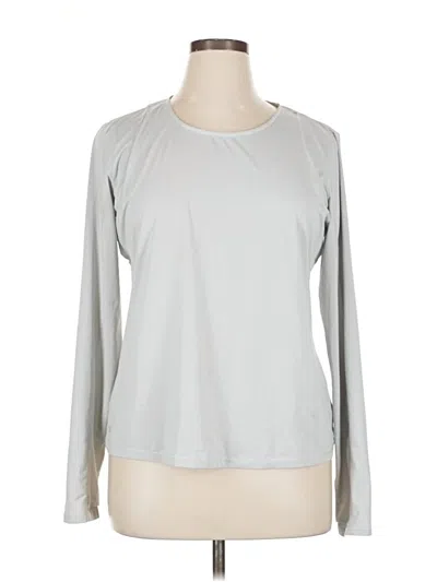 Pre-owned Athleta Long Sleeve T-shirt In Silver