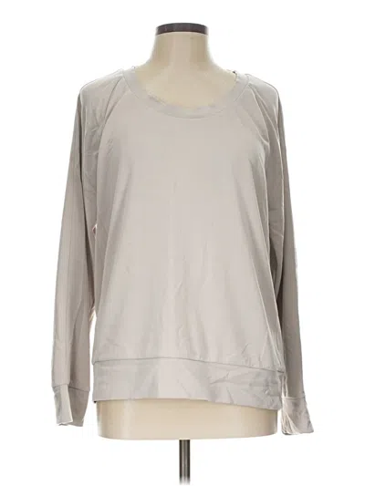 Pre-owned Athleta Long Sleeve T-shirt In Silver