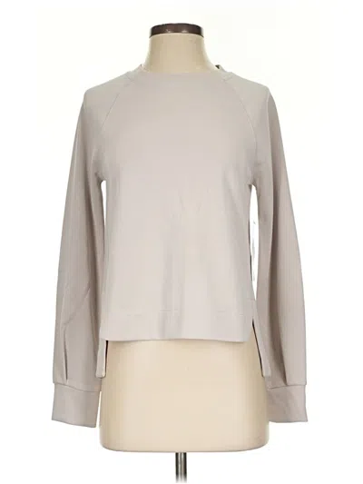 Pre-owned Athleta Long Sleeve T-shirt In Tan
