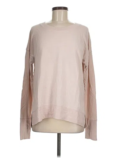 Pre-owned Athleta Long Sleeve T-shirt In Tan