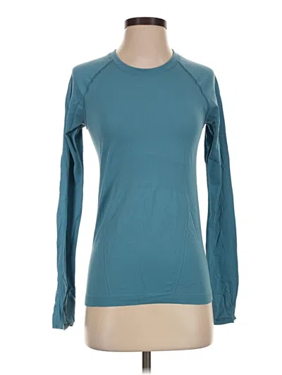 Pre-owned Athleta Long Sleeve T-shirt In Teal