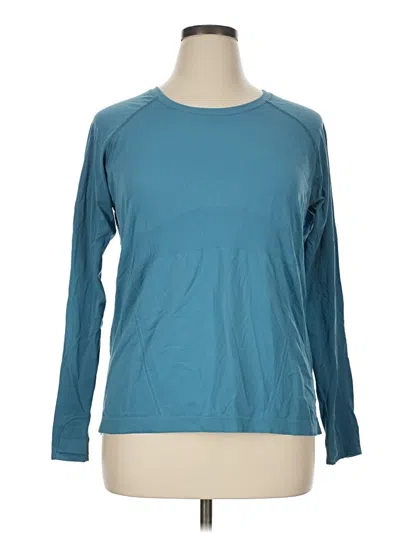Pre-owned Athleta Long Sleeve T-shirt In Teal