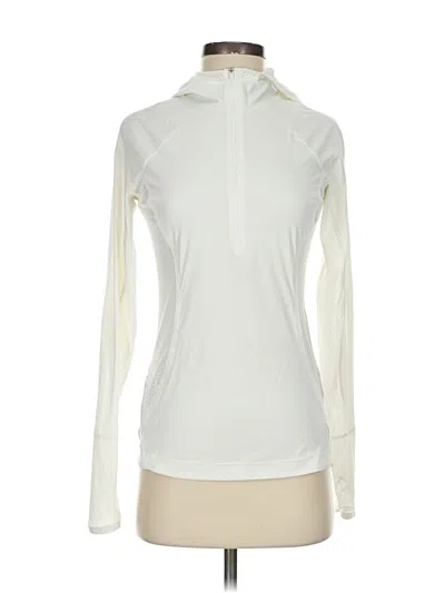 Pre-owned Athleta Long Sleeve T-shirt In White