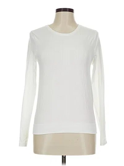 Pre-owned Athleta Long Sleeve T-shirt In White