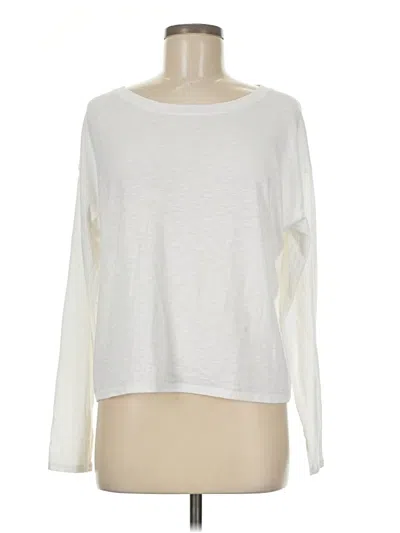 Pre-owned Athleta Long Sleeve T-shirt In White