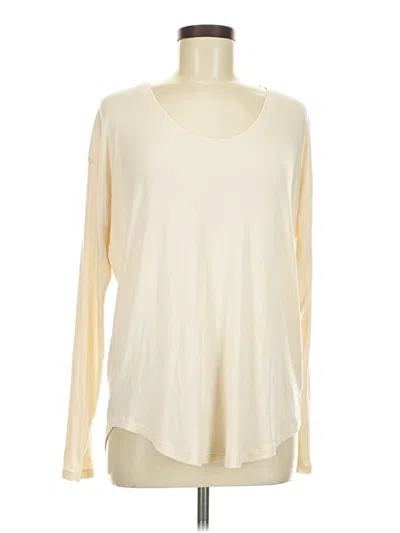 Pre-owned Athleta Long Sleeve T-shirt In White
