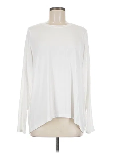 Pre-owned Athleta Long Sleeve T-shirt In White