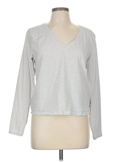 Pre-owned Athleta Long Sleeve T-shirt In White