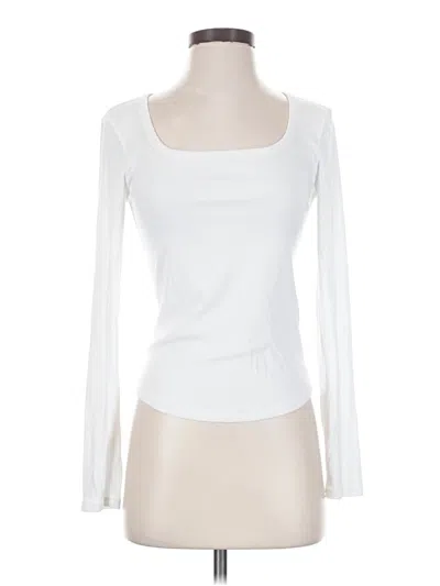 Pre-owned Athleta Long Sleeve T-shirt In White